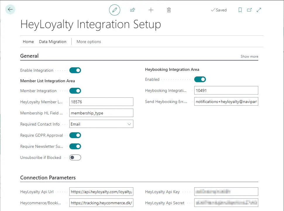HeyLoyalty Integration Setup Page