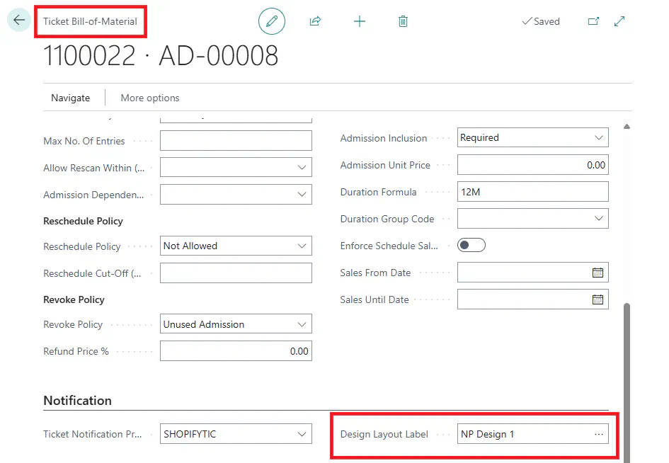 Ticket_BillOfMaterial